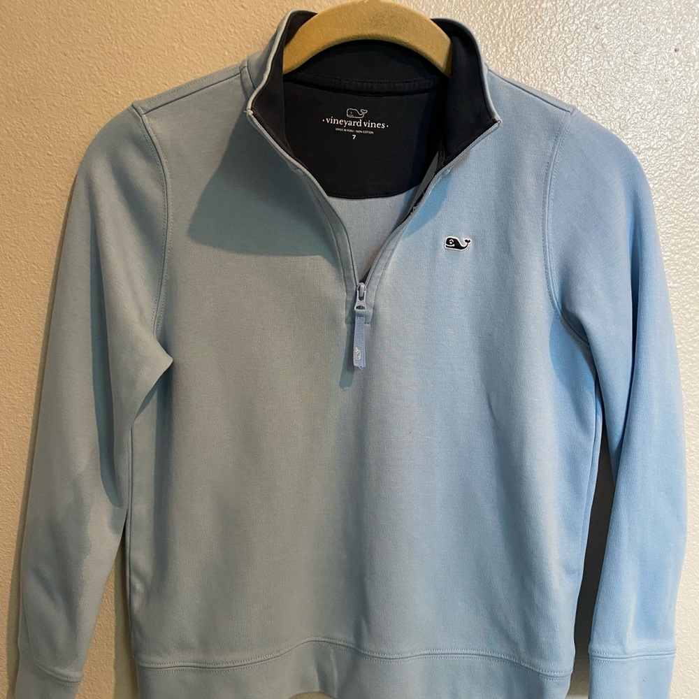 Vineyard Vines Boys Size 7 Knit Quarter Zip